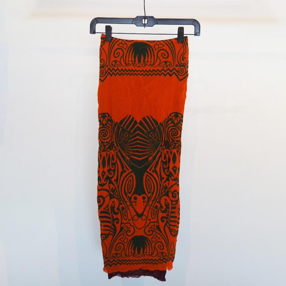 Jean Paul Gaultier Tribal Tattoo Print Skirt